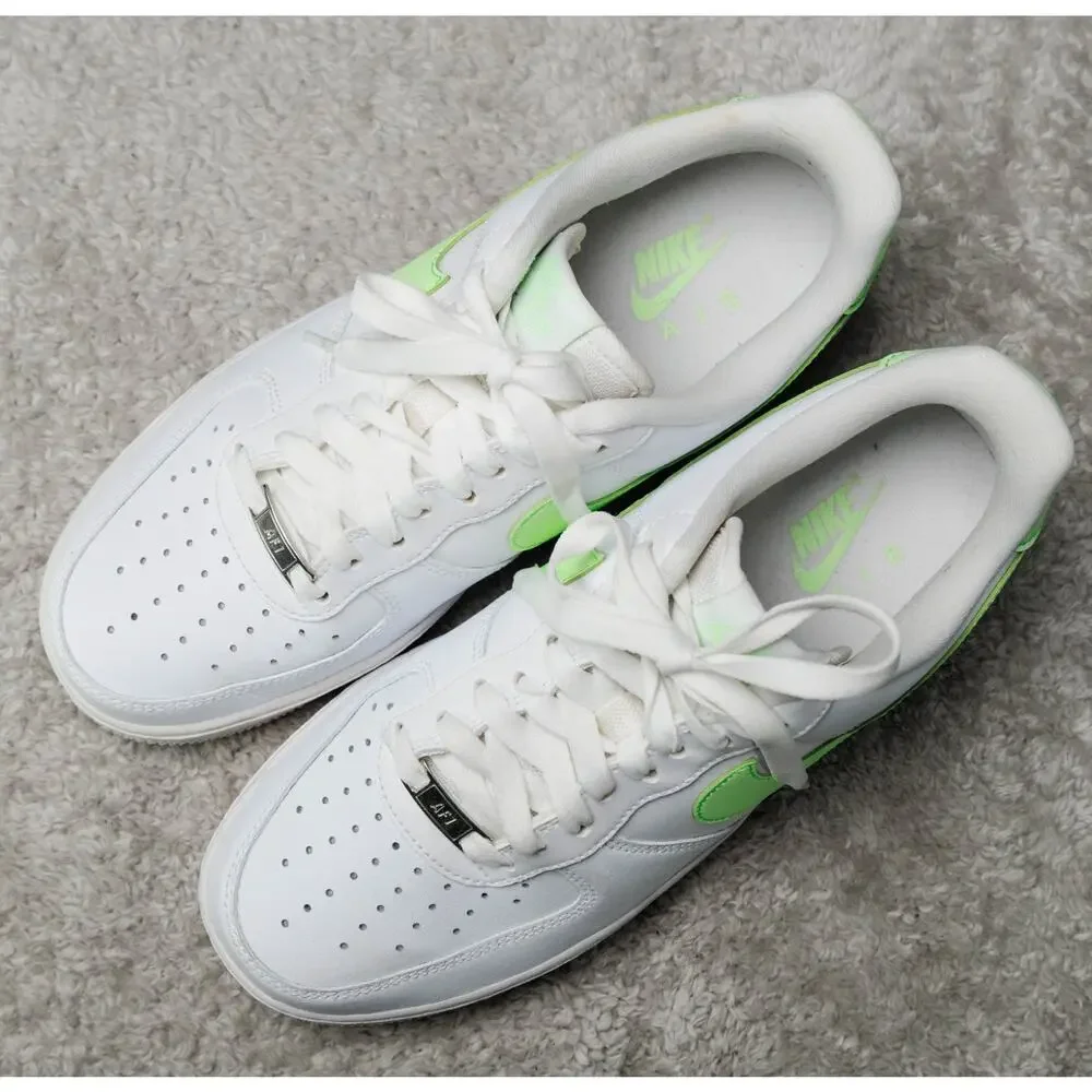 Nike Air Force 1 07 Next Nature White Lime Blast Sneakers Womens 9.5 DD8959-114